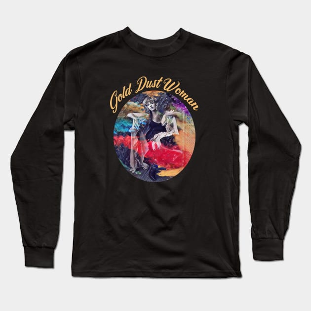 Gold Dust Woman T-Shirt Long Sleeve T-Shirt by CreatingChaos